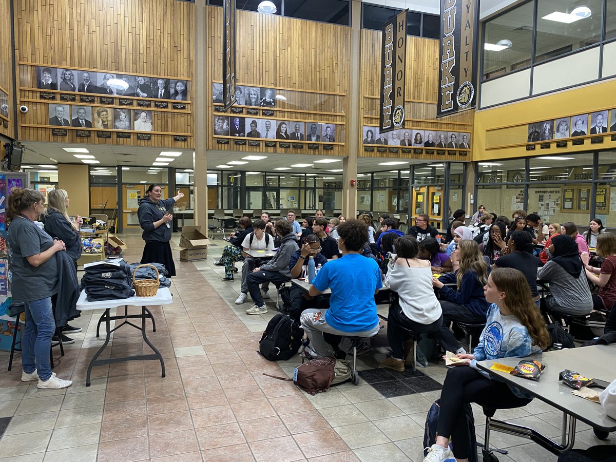 Advance Placement Capstone Diploma Program recognition today. We gave out some gear today to our students enrolled in our AP Seminar and AP Research classes. #WeAreBurke