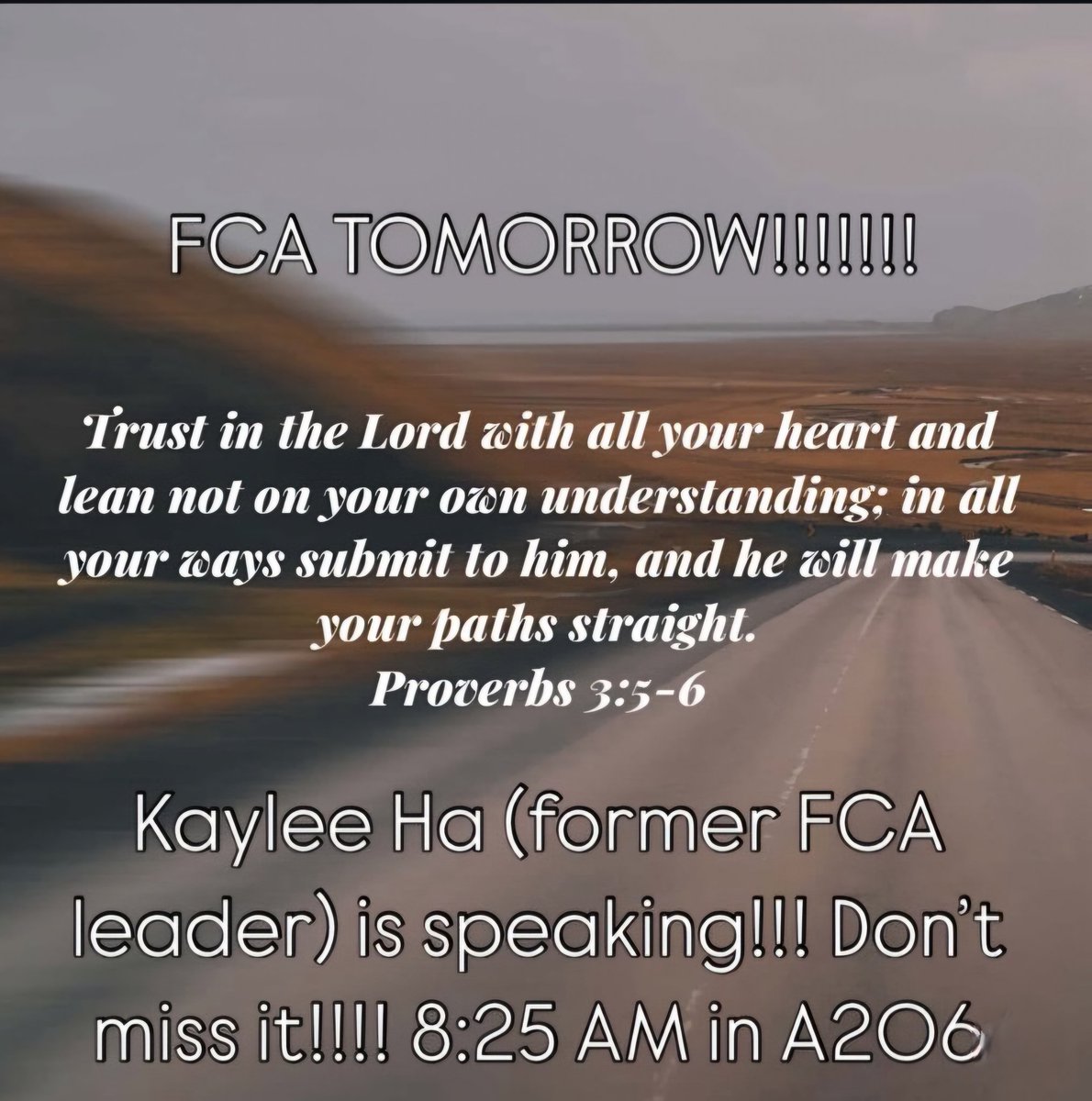 FCA Meeting – Tomorrow Morning!

We’re excited to invite all students to our FCA meeting tomorrow morning at 8:25 AM in Room A206!

Come join us for a time of fellowship, encouragement, and a positive start to your day. Everyone is welcome—bring a friend!

<a href="/TheFCATeam/">FCA</a>
<a href="/ClemensFCA/">Samuel Clemens FCA</a>