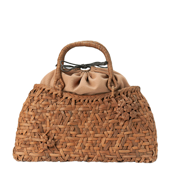 山葡萄バッグ楕円龍網編み