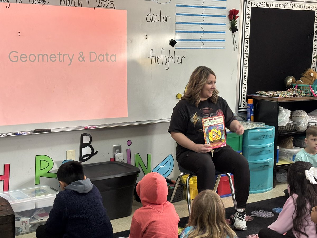 The smile says it all!😊Math coach Ashley Isom transforming the classroom by integrating geometry w/ storytelling w/ “The Greedy Triangle.” 📐By blending subjects, we're making math engaging &amp; relatable for Ss. How do you incorporate different subjects? <a href="/AmstiUAH/">AMSTI-UAH</a> <a href="/SuccessatAPS/">Albertville Primary</a>