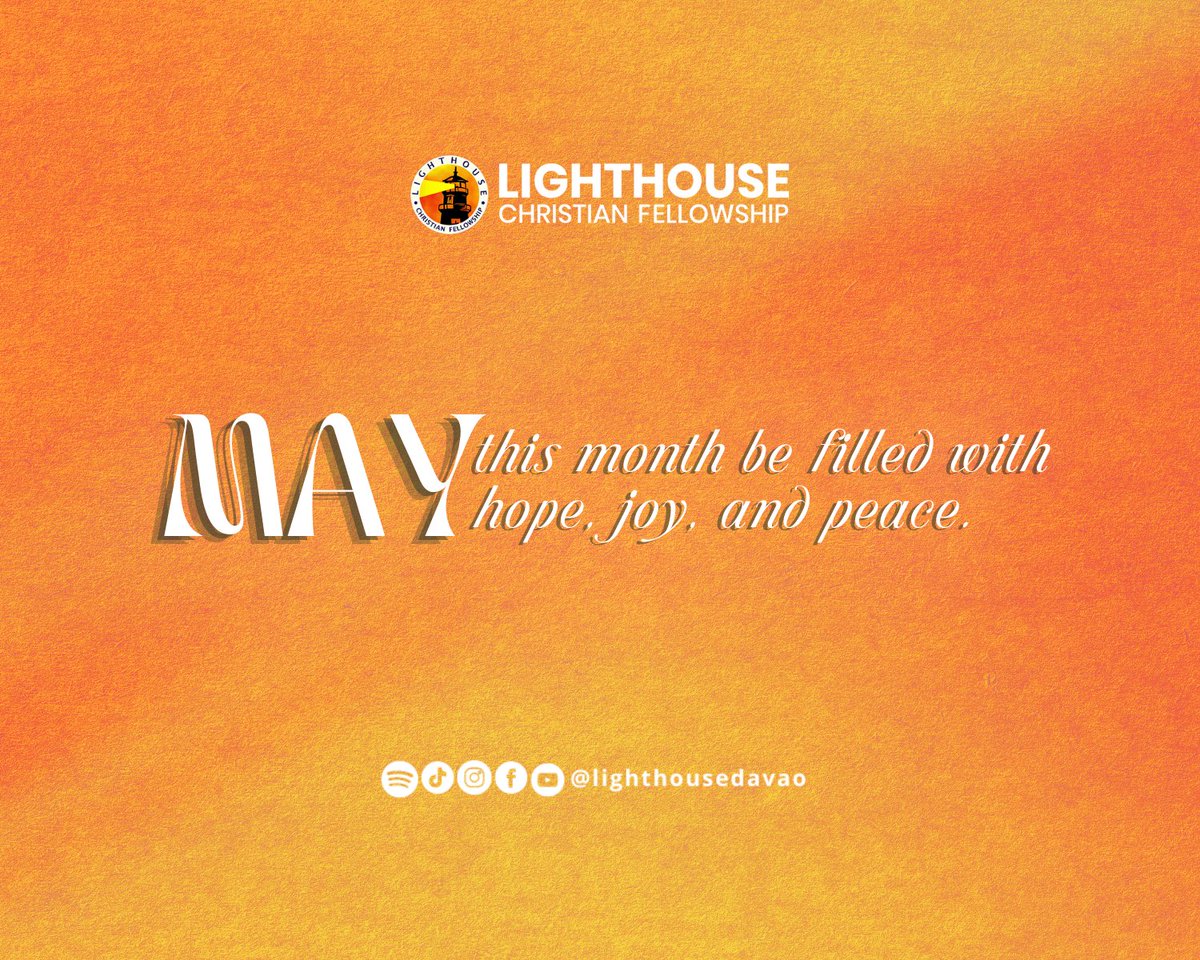 lighthousedavao's tweet photo. "May the God of hope fill you with all joy and peace as you trust in him, so that you may overflow with hope by the power of the Holy Spirit." (Romans 15:13)
#aMAYzing
#tatakLighthouse https://t.co/hB5oweavvj