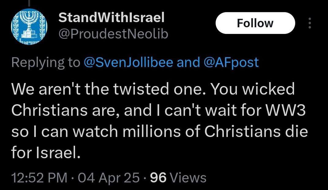 “antisemites hate us for no reason”