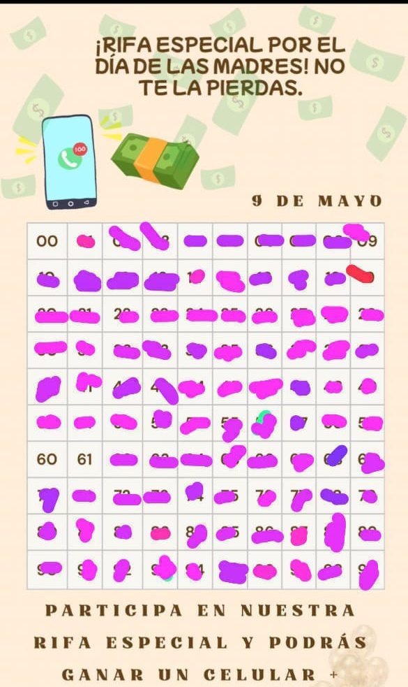 Saludos para todos a un quedan 3 números para los que quieran participar de la rifa 🥳🥳🥳🥳🥳🥳 y gracias a todos los que apoyaron está causa