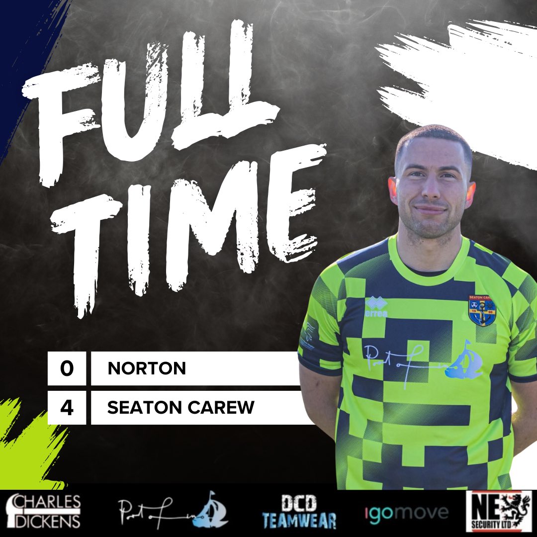 FULL TIME
Norton 0-4 Seaton Carew FC ⚽⚽⚽⚽

A dominant display on the road as the lads put in a top performance to take all three points! Ruthless in attack and solid at the back — that’s how we do it!

Goals flying in, clean sheet locked down… brilliant night for seaton!