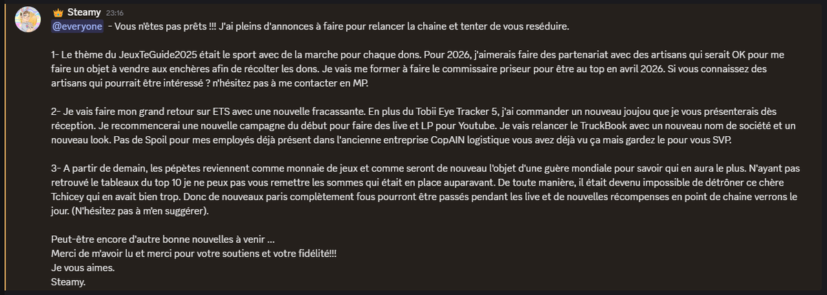 SteamyLand's tweet photo. Coucou,
Plein d'annonces pour relancer la #Hype de ma chaine.

https://t.co/soeg0fIIRx
#twitch #ETS2 #TobiiEyeTracker5 #surprise #JeuxTeGuide2025 #JeuxTeGuide #JeuxTeGuide2026 #Partenariat https://t.co/VSsDVPVi6I