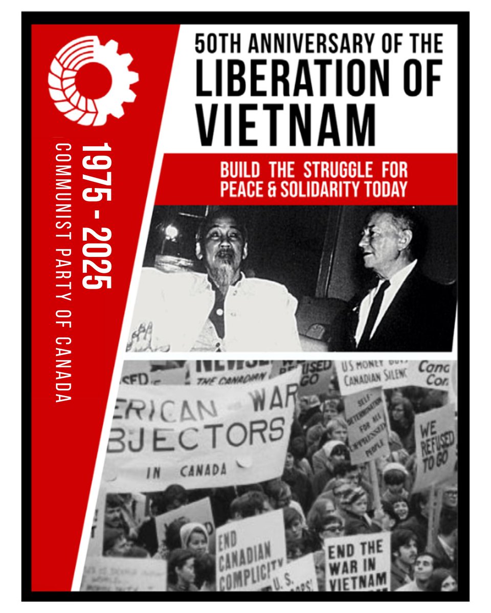 On the 50th anniversary of Vietnam’s liberation, we salute the heroic struggle of the Vietnamese people and congratulate the CP of Vietnam.  

Let’s build the struggle for peace and international solidarity which is so necessary today!