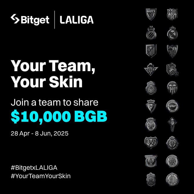 ing_sist's tweet photo. Haz que valga la pena @bitgetglobal  con @LaLiga
🥇Compite por $10,000 de gloria!

🏆⚽Comercia con orgullo por tu equipo y personaliza tu app @bitgetglobal con el aspecto de LALIGA

 💎Actualiza la app de Bitget a la v2.55.0

💎 Elige tu equipo y consigue un aspecto exclusivo
🧵 https://t.co/5F7gsEWGBB