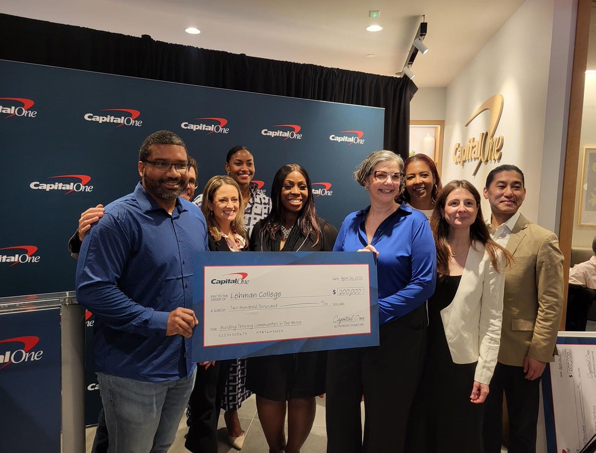 Lehman College (@lehmancollege) on Twitter photo The <a href="/CapitalOneCafe/">Capital One Café</a> is now open at Lehman College's extension campus, CUNY on the Concourse, kicking off Capital One's $1 million Bronx investment initiative. ow.ly/vUKw50VKV71 The <a href="/CapitalOneCafe/">Capital One Café</a> is now open at Lehman College's extension campus, CUNY on the Concourse, kicking off Capital One's $1 million Bronx investment initiative. ow.ly/vUKw50VKV71