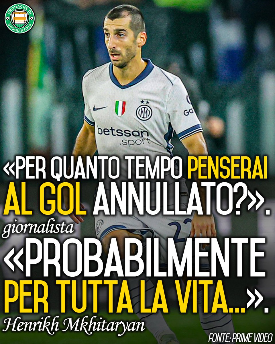 CronacheTweet's tweet image. «Ero in fuorigioco di 2-3 cm. Mi dispiace, ma usciamo a testa dal campo a testa alta». Henrikh #Mkhitaryan ha commentato così il suo gol annullato, che avrebbe portato l’#Inter sul 4-3 contro il #Barcellona 😳