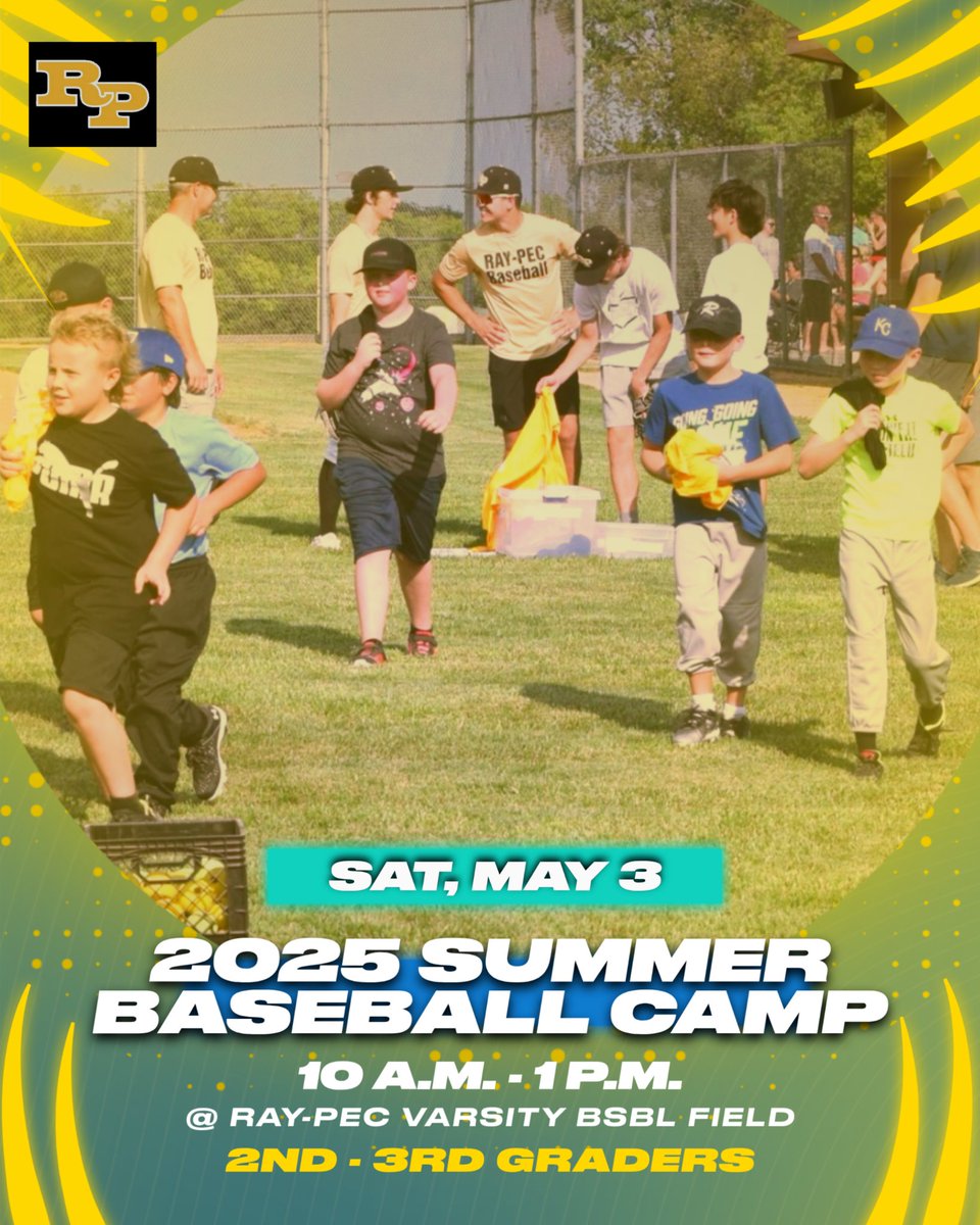 🚨 FINAL REMINDER: Our 2025 Summer Youth Baseball Camp is still open to those who want to join. 
🔗: view.gogipper.com/page/2911592