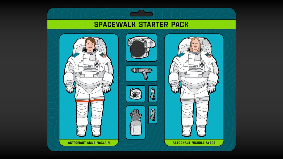 NASA's tweet image. Got everything?
We're putting this starter pack to use IRL. Tune in as @AstroAnnimal and @Astro_Ayers step outside the @Space_Station on Thursday, May 1 for a spacewalk.
Live coverage begins here on X and NASA+ at 6:30am ET (1030 UTC). plus.nasa.gov/scheduled-vide…