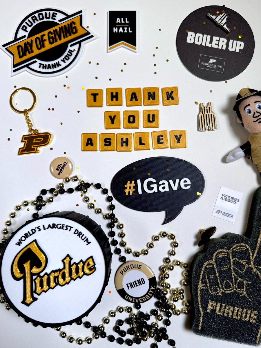 <a href="/ashleydawsonb/">Ashley Dawson</a> All hail our own Purdue! Thank you for being part of #PurdueDayofGiving, Ashley. Boiler Up!