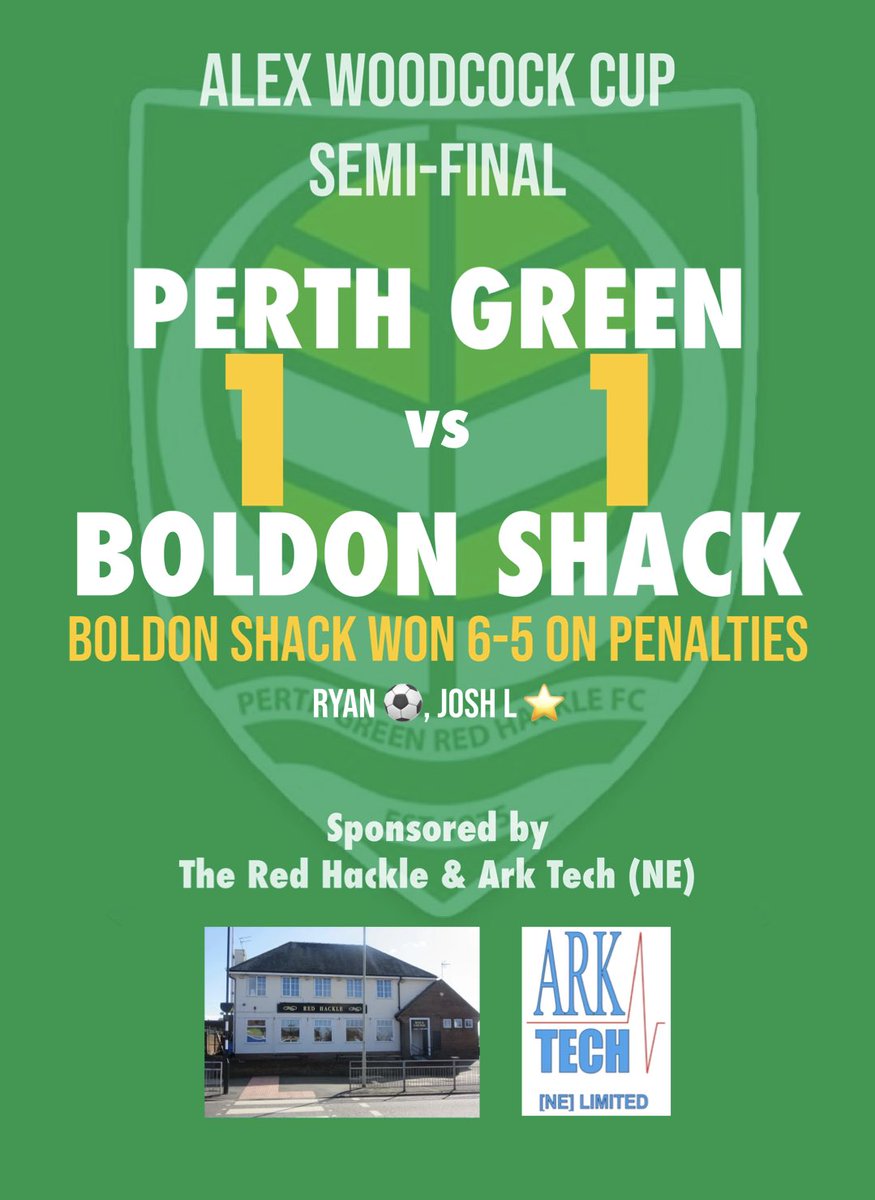 _PerthGreenFC's tweet image. Crashed out of the Alex Woodcock in a penalty shoot-out… 

@RedHackleJarrow 
@ArktechNE