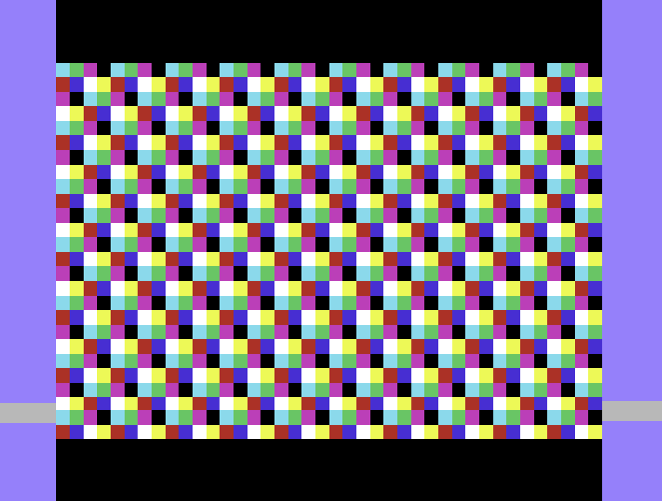 Just to follow up on my previous 40x26 post. There are some who believe it's impossible to get the 'duplicate' row to be unique with its own colours. This is the extra proof it can be done. Feel free to count the 26 rows. 😉