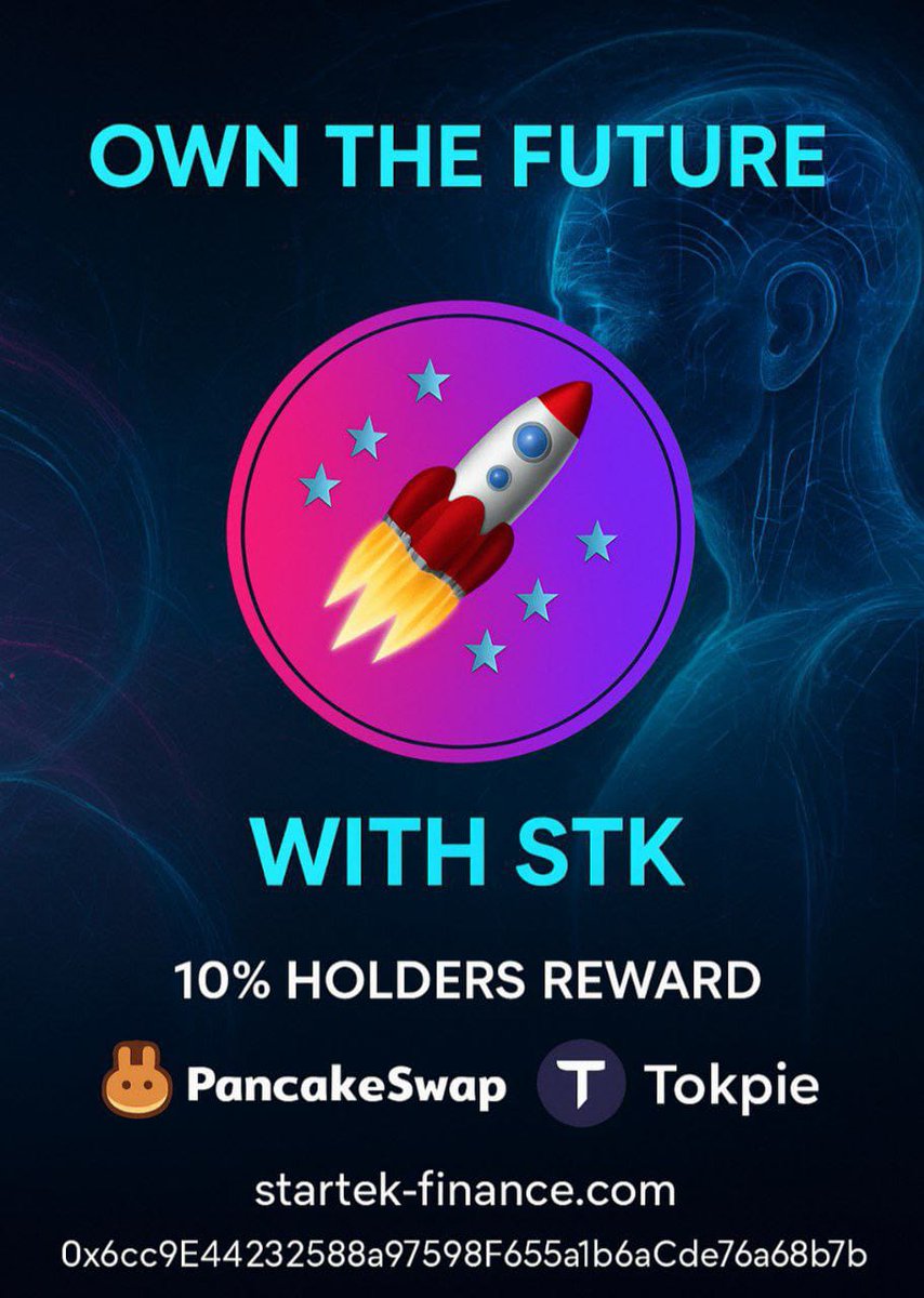 ProtocolStartek's tweet image. 🔥 Seize the future with STK!
StarTEK collaborates with Chat GPT
to create a new AI and Quantum Network: an exceptional opportunity to buy tokens.

Official website: startek-finance.com

💥Contract address:
0x6cc9E4423258a97598F865a1b6aCde76a6b81b7b

#SmartToken #Crypto #STK