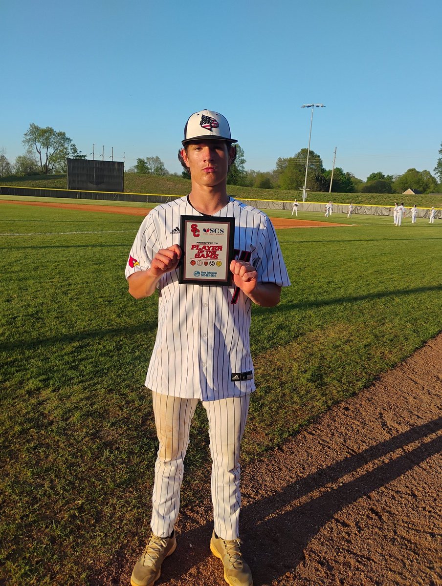 Keagan Hurt was the Steve Schuremam Kentucky Farm Bureau Player of the Game for Scott County against Grant County on Monday, throwing 7 innings and giving up just three hits and one unearned run .