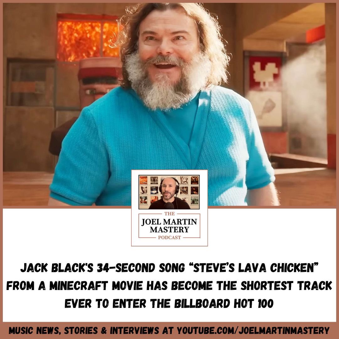 The Joel Martin Mastery Podcast (@joelmastery) on Twitter photo At just 34 seconds long, Jack Black's A Minecraft Movie song "Steve's Lava Chicken" has made history by becoming the shortest song EVER to chart on the Billboard Hot 100 in its almost 70-year history. The movie has grossed $816 million globally making it the biggest movie of At just 34 seconds long, Jack Black's A Minecraft Movie song "Steve's Lava Chicken" has made history by becoming the shortest song EVER to chart on the Billboard Hot 100 in its almost 70-year history. The movie has grossed $816 million globally making it the biggest movie of