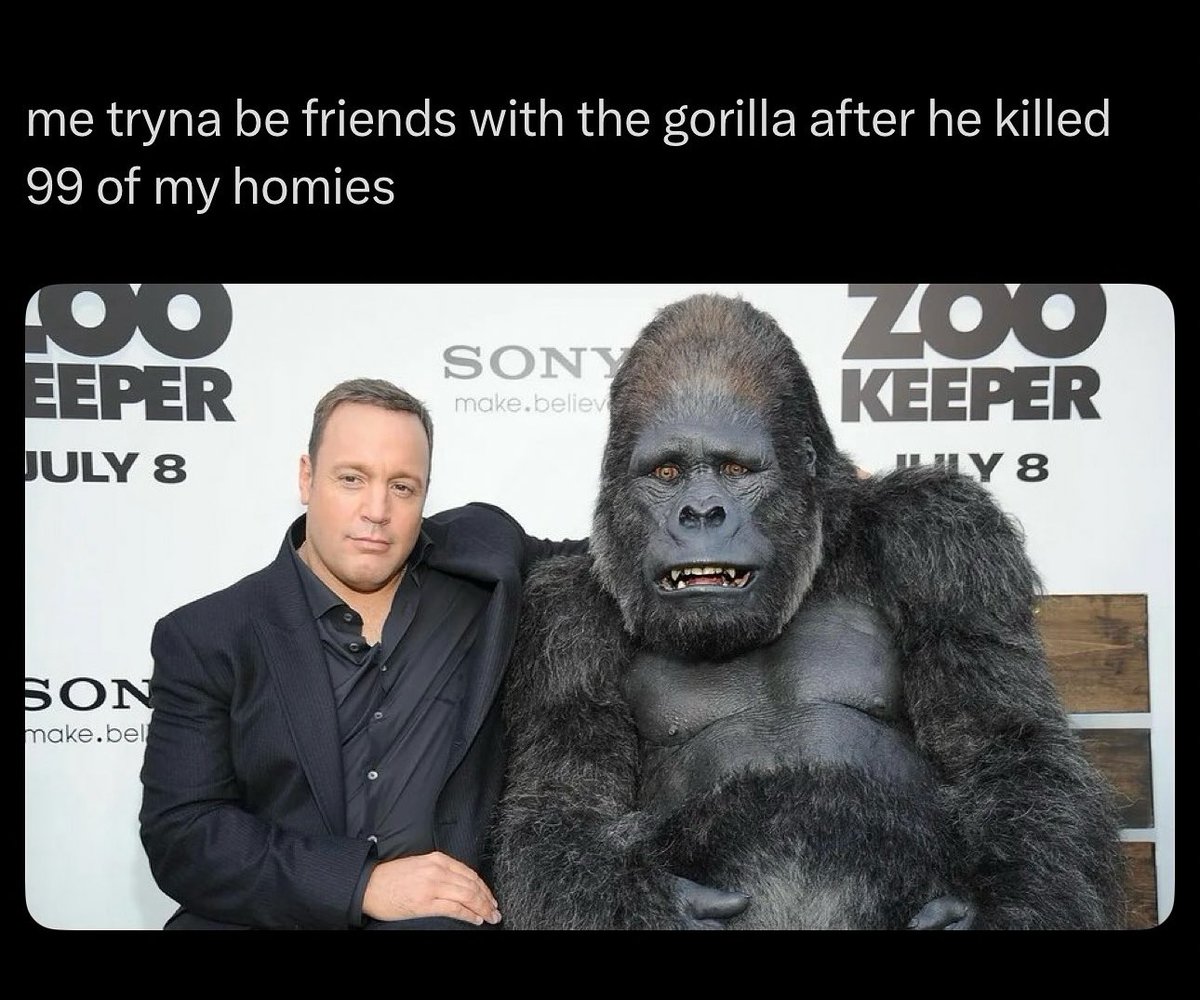 If yall think 100 men can beat 1 gorilla ur crazy