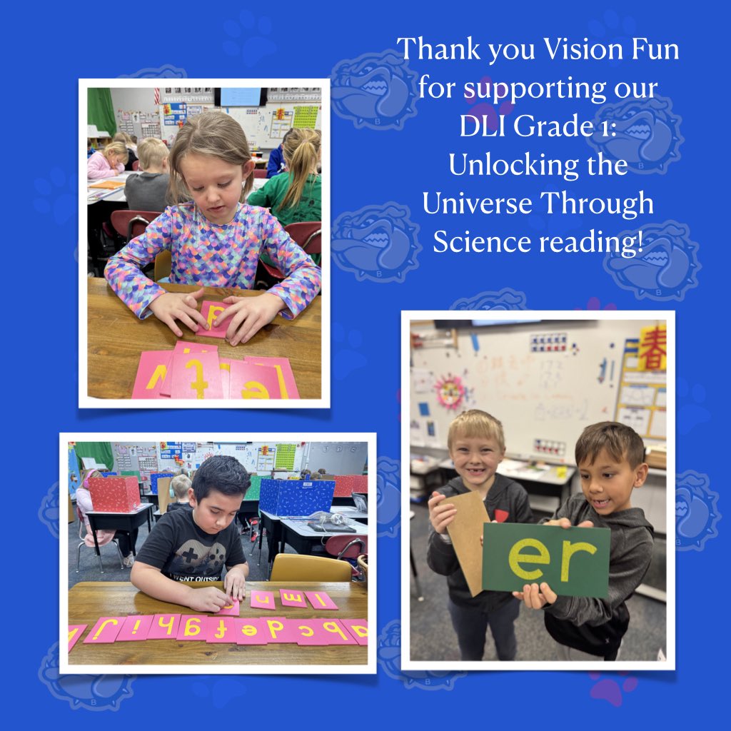 A heartfelt THANK YOU to The Joan and John W. Hillenbrand VISION Fund for Innovation for funding BPS DLI Grade 1 class: Unlocking the Universe through Science Reading project! We had a successful year!