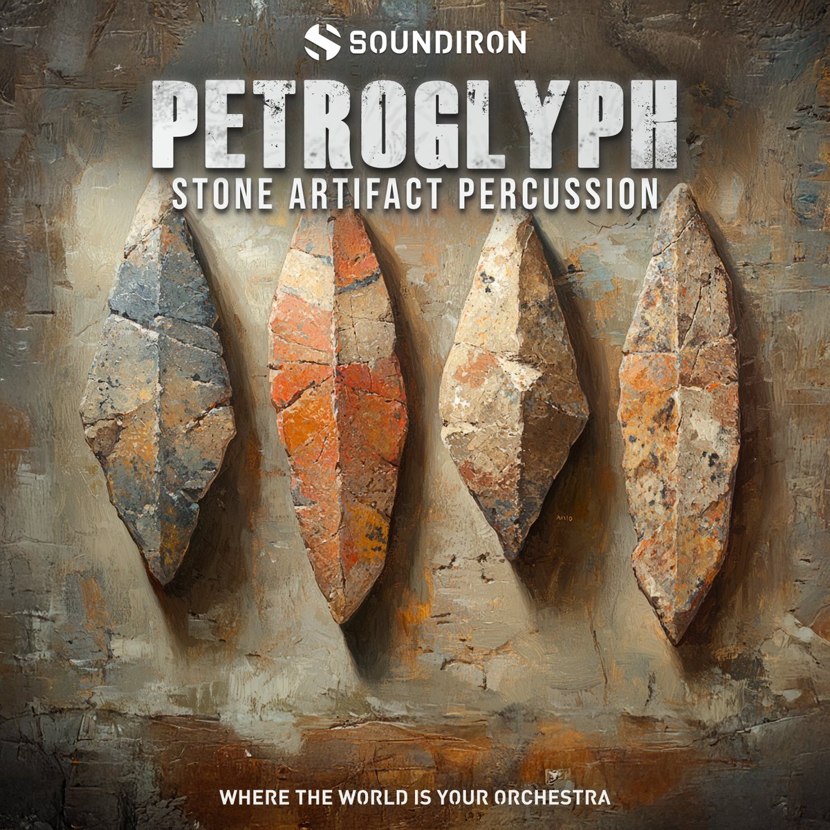 soundiron's tweet photo. Announcing the new Petroglyph 
https://t.co/vjcFeRksz7

A stone hand percussion library recorded with a collection of authentic primitive stone artifacts. This update includes a ton of new ambient soundscapes, 20 custom FX presets and more.

Get it now for only $19 thru May 7! https://t.co/ODz6oVMOFq