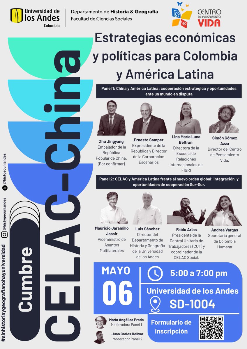 🌎 ¿Qué lugar ocupa América Latina en la disputa del orden económico global?

Este martes 6 de mayo llega el foro preparatorio a la Cumbre CELAC-China para debatir el futuro económico y político de la región, y sus relaciones con China.

📝 Inscríbete: live.eventtia.com/es/cumbre-cela…