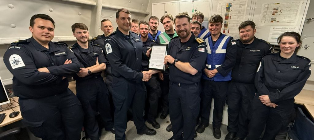 HMS Dragon (@hmsdragon) on Twitter photo Congratulations to the WE Dept Weapons Group who have received an <a href="/RNRMC/">Royal Navy & Royal Marines Charity</a> #HerbertLott efficiency award for their continued high output and effort in the regeneration of our fighting capabilities. Congratulations to the WE Dept Weapons Group who have received an <a href="/RNRMC/">Royal Navy & Royal Marines Charity</a> #HerbertLott efficiency award for their continued high output and effort in the regeneration of our fighting capabilities.