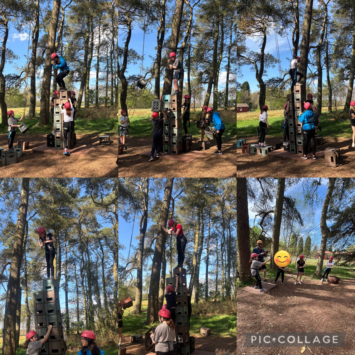Fantastic first day of our residential 😆 We met our instructors, filled in our log books, explored the area and worked together as a team to build and climb the crates. 👍🏼 <a href="/LarbertVillage/">Larbert Village PS</a>