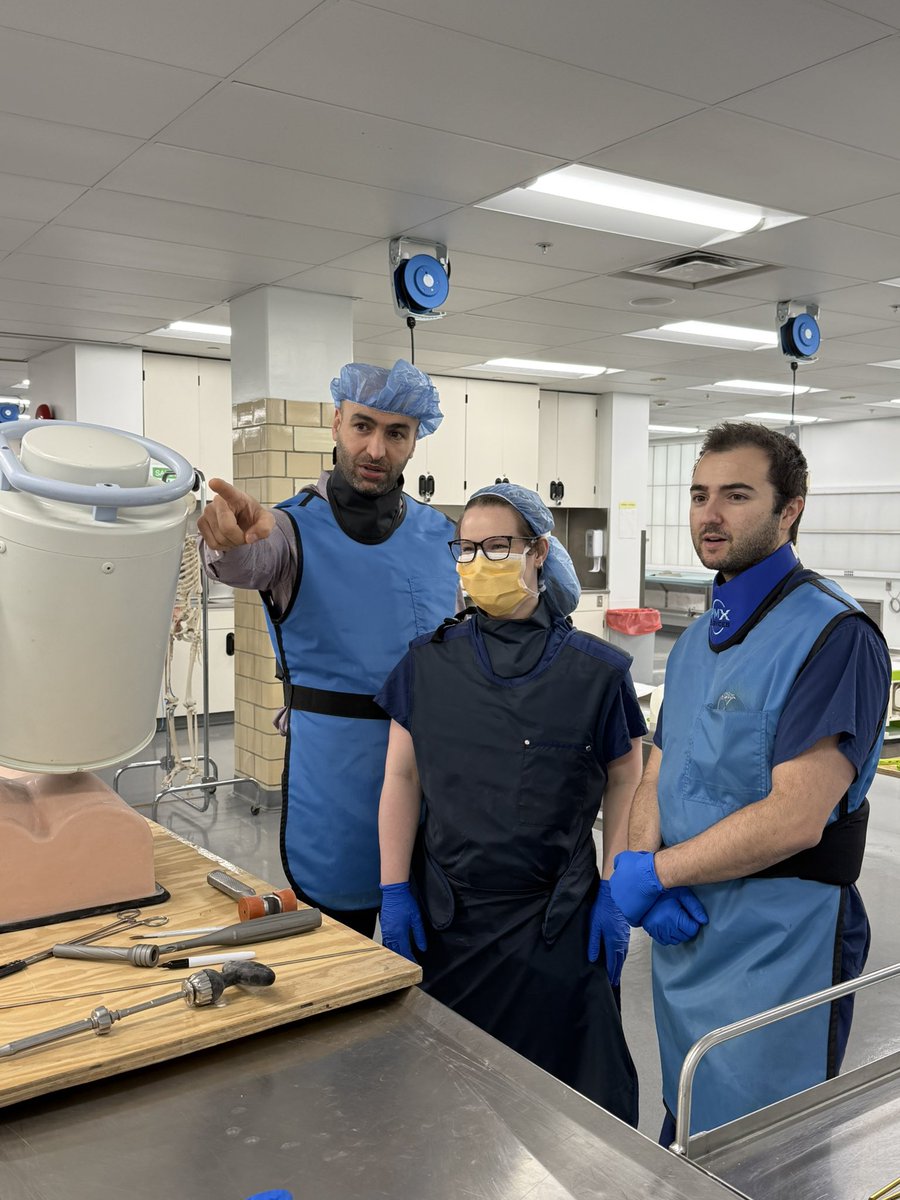 Excellent day in the anatomy lab working on SI joint fusion surgical techniques. Special thank you to Dr. Jonathan Pace for the grand rounds lecture on management of CSF leaks and SI Bone for helping with the lab!