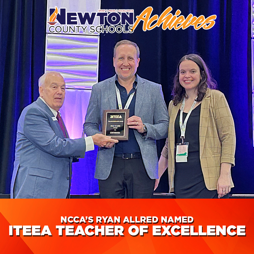 We’re proud to celebrate Newton College &amp; Career Academy’s (<a href="/NCCA_Covington/">NCCA</a>) Ryan Allred, who was honored with the prestigious Teacher Excellence Award by the International Technology and Engineering Educators Association! 

Mr. Allred’s passion, leadership, and innovation in
