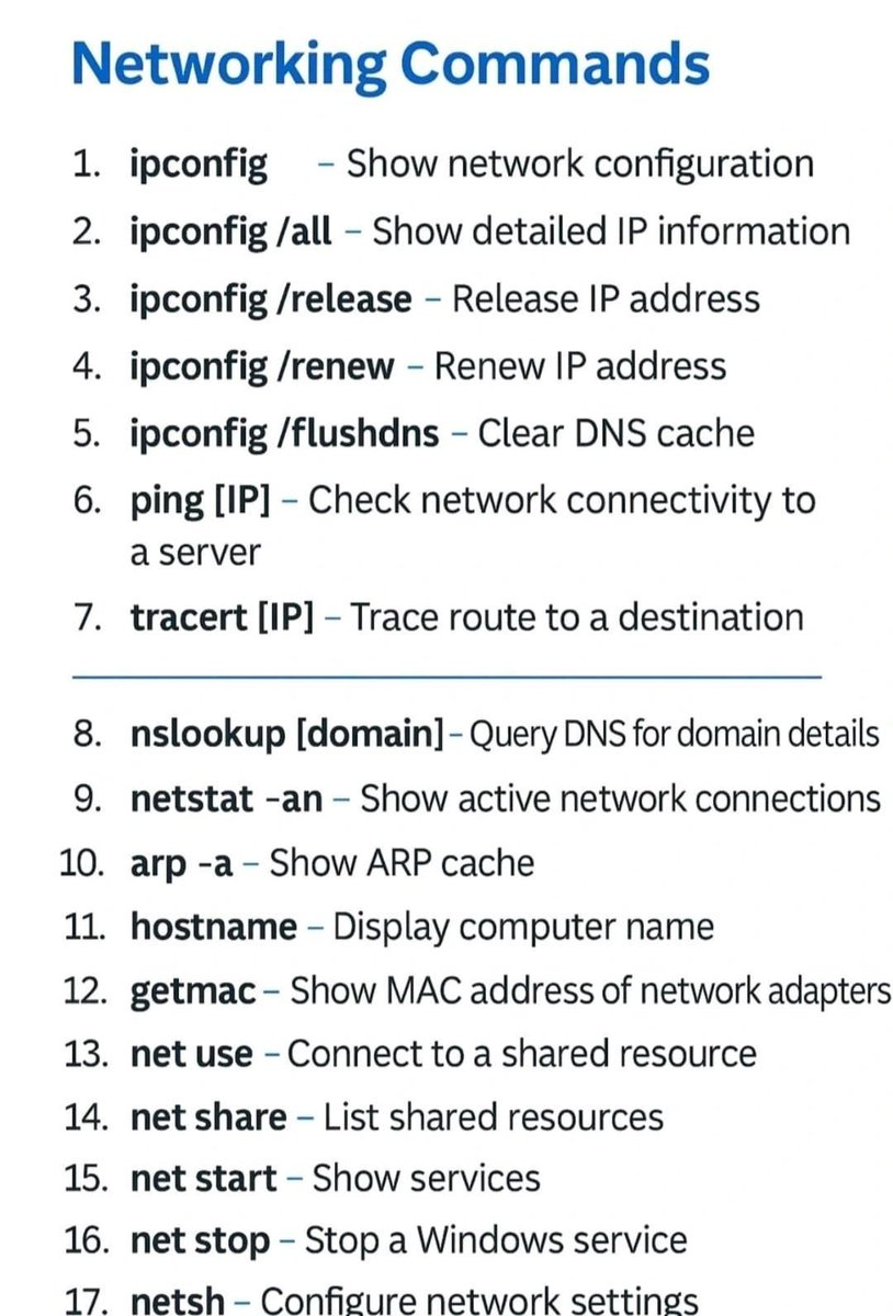 Networking Commands