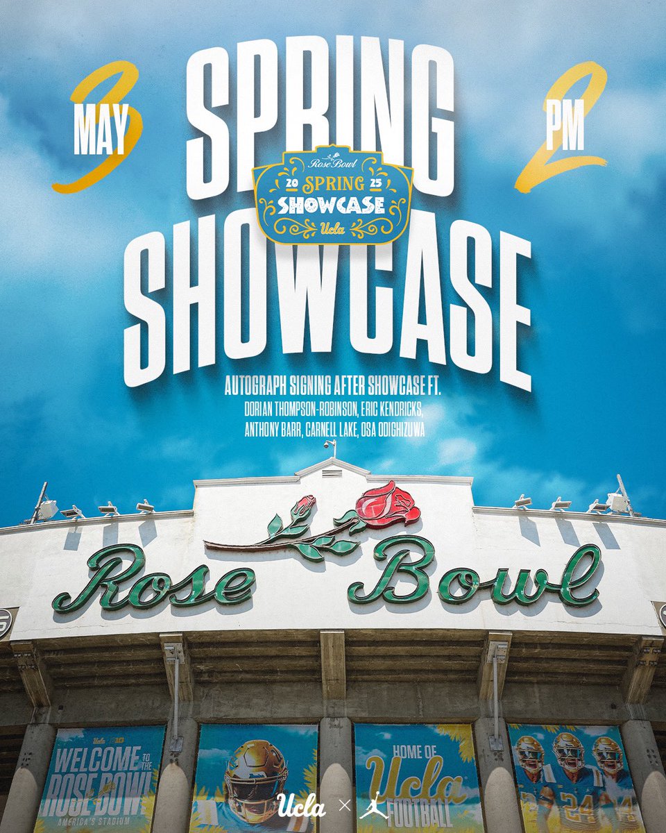 UCLA Football (@uclafootball) on Twitter photo ๐ป๐ฏ๐ฐ๐บ ๐บ๐จ๐ป๐ผ๐น๐ซ๐จ๐โฆ ๐บ๐ท๐น๐ฐ๐ต๐ฎ ๐บ๐ฏ๐ถ๐พ๐ช๐จ๐บ๐ฌ
๐2:00 PM start time
๐Rose Bowl Stadium
๐๏ธFREE
ucla.evenue.net/cgi-bin/ncommeโฆ
<a href="/DeShaunFoster26/">DeShaun Foster</a> <a href="/UCLAAthletics/">UCLA Athletics</a> <a href="/UCLAGameday/">UCLA Gameday</a>
#DRE #DoMore ๐ป๐ฏ๐ฐ๐บ ๐บ๐จ๐ป๐ผ๐น๐ซ๐จ๐โฆ ๐บ๐ท๐น๐ฐ๐ต๐ฎ ๐บ๐ฏ๐ถ๐พ๐ช๐จ๐บ๐ฌ
๐2:00 PM start time
๐Rose Bowl Stadium
๐๏ธFREE
ucla.evenue.net/cgi-bin/ncommeโฆ
<a href="/DeShaunFoster26/">DeShaun Foster</a> <a href="/UCLAAthletics/">UCLA Athletics</a> <a href="/UCLAGameday/">UCLA Gameday</a>
#DRE #DoMore