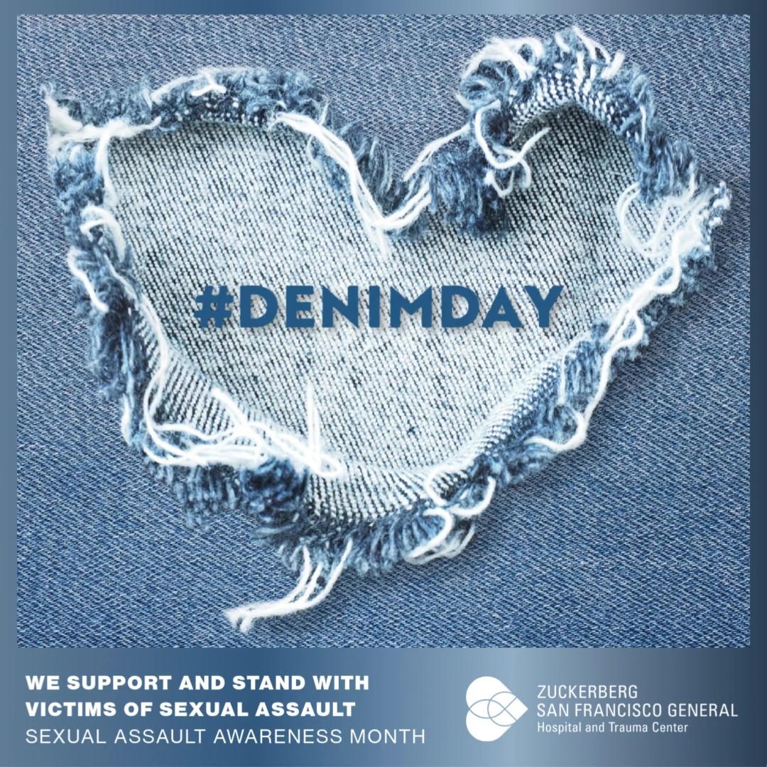 Zuckerberg SF General Hospital & Trauma Center (@zsfgcare) on Twitter photo On #DenimDay, we stand with survivors of sexual assault. <a href="/ZSFGCare/">Zuckerberg SF General Hospital & Trauma Center</a> is the only hospital in SF offering 24/7 forensic exams for survivors. Providers on site help w/ trauma-informed medical + mental health care for adults and children. Healing is possible. <a href="/SF_DPH/">SFDPH</a> <a href="/UCSFMedicine/">UCSF School of Medicine</a> On #DenimDay, we stand with survivors of sexual assault. <a href="/ZSFGCare/">Zuckerberg SF General Hospital & Trauma Center</a> is the only hospital in SF offering 24/7 forensic exams for survivors. Providers on site help w/ trauma-informed medical + mental health care for adults and children. Healing is possible. <a href="/SF_DPH/">SFDPH</a> <a href="/UCSFMedicine/">UCSF School of Medicine</a>