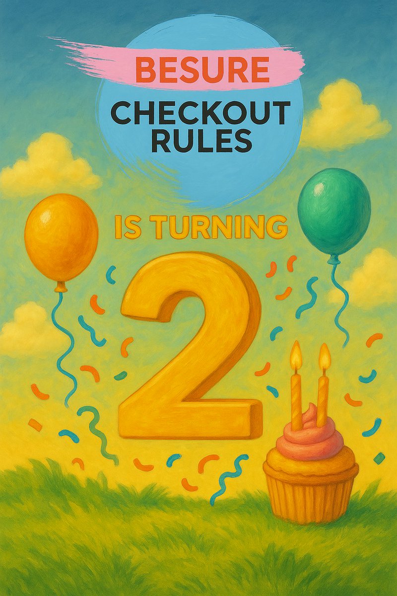 CheckoutRules's tweet photo. 🎉 BeSure Checkout Rules is officially 2 years old today! 🥳

What a journey it’s been — from the first line of code to helping thousands of merchants enhance their Shopify checkouts. So grateful for all the support along the way 🙌

Here’s to many more milestones ahead! 💙 https://t.co/Gxo28lt2Ii