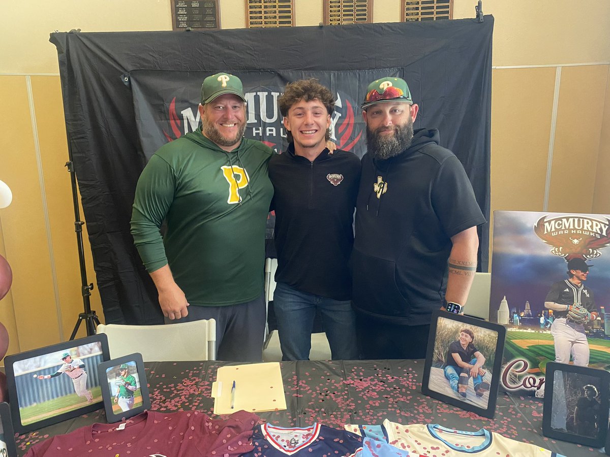 𝑺𝒊𝒈𝒏𝒆𝒅.. ✍️

Congratulations to <a href="/BrooksBarton12/">Brooks Barton</a> (<a href="/HendrixBaseball/">#RollDrix</a>) and <a href="/HancockJudsen/">Judsen Hancock</a> (<a href="/McMurryBaseball/">McMurry Baseball</a>) for signing to play college baseball! We are so proud of you both!⚾️

#PHSBSB︱#pampaproud