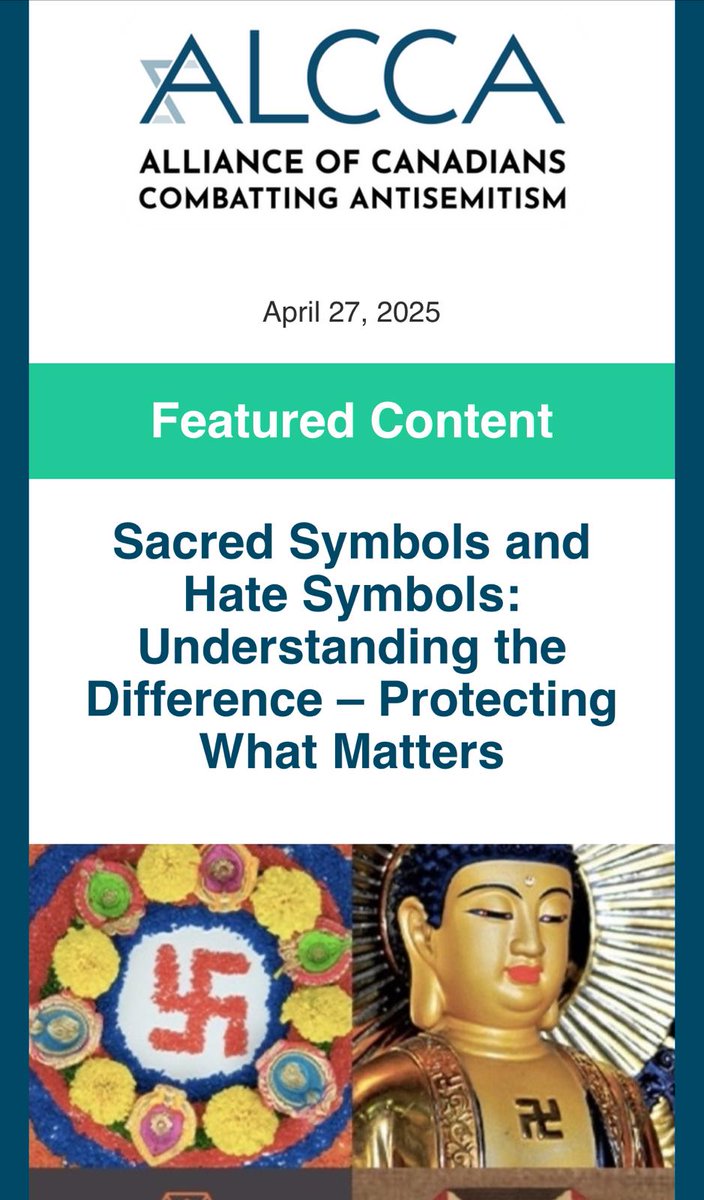 We are deeply grateful to all our Jewish allies for delinking the sacred Swastika from the Nazi hate symbol, Hakenkruez. Please read this article published in the ALCCA, Alliance of Canadians Combatting Antisemitism, representing a coalition of over 56 independant Jewish and