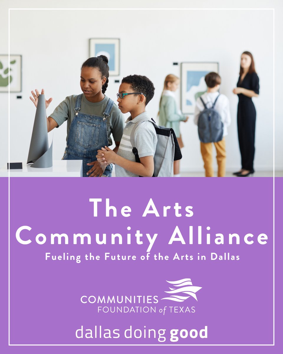 Dallas Doing Good (@dallasdoinggood) on Twitter photo 🎭 <a href="/TACADallas/">TACA - The Arts Community Alliance</a> fuels the creative heartbeat of Dallas through funding, training & community engagement. Support bold arts across DFW!
🎨 From Apr 17–30, gifts are matched during #DallasArtsMonth via <a href="/GiveWisely/">Communities Foundation of Texas (CFT)</a>!
Learn more: bit.ly/44QnLCG
#RealityCheck #DallasDoingGood 🎭 <a href="/TACADallas/">TACA - The Arts Community Alliance</a> fuels the creative heartbeat of Dallas through funding, training & community engagement. Support bold arts across DFW!
🎨 From Apr 17–30, gifts are matched during #DallasArtsMonth via <a href="/GiveWisely/">Communities Foundation of Texas (CFT)</a>!
Learn more: bit.ly/44QnLCG
#RealityCheck #DallasDoingGood