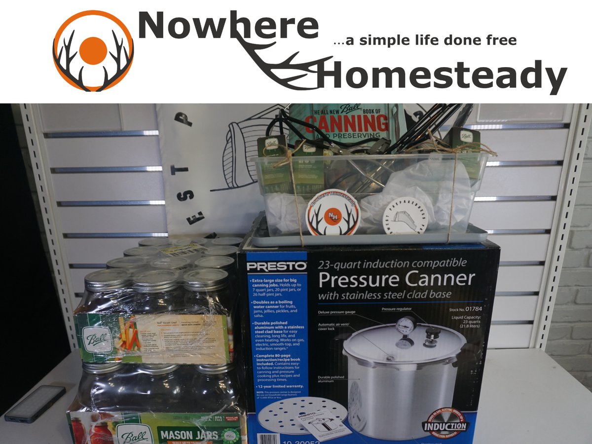 Next up is from @nowherehomesteady who are giving YOU an opportunity to win the very same canning system they use.  Go check out their channel at youtube.com/@nowherehomest… to show your support and say thanks.  RSVP at midwestpreparednessproject.com