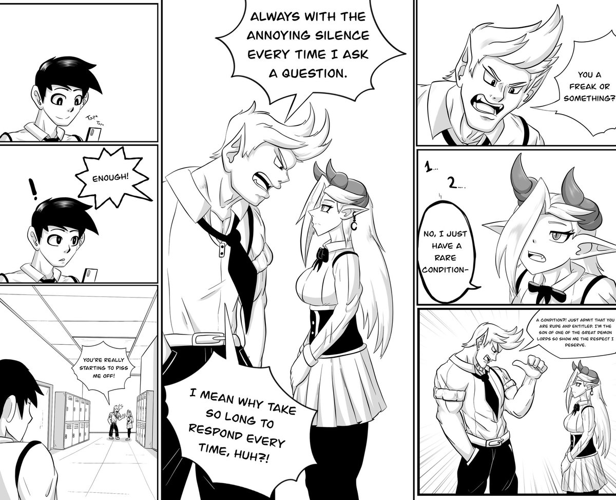 _Briceypoo_'s tweet image. The Girl on a 2 second delay -Chapter 3- #manga #comic #mangagirl #anime