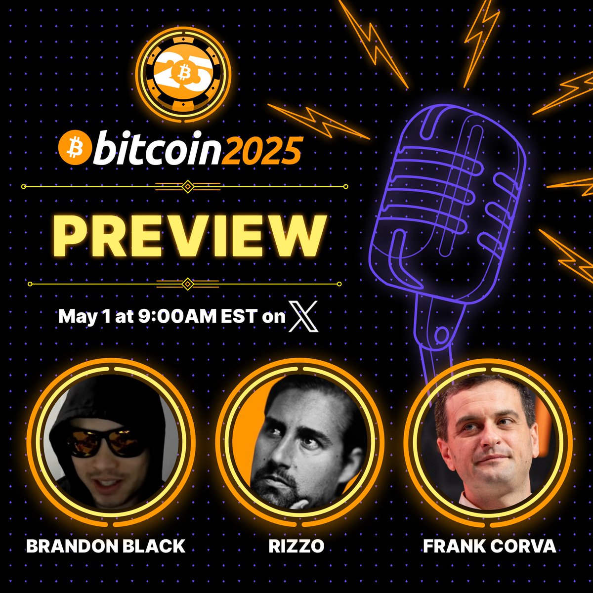 TUNE IN THURSDAY 🎙️‼️

𝕏 Spaces: When Does #Bitcoin Become The World's Money? | Feat. Brandon Black, Rizzo &amp; Frank Corva

RSVP &amp; Join 🧵👇