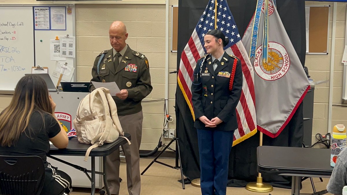BlazeJROTC's tweet image. Katie Wolvington is officially our new Brigade Commander, and we couldn’t be more proud!