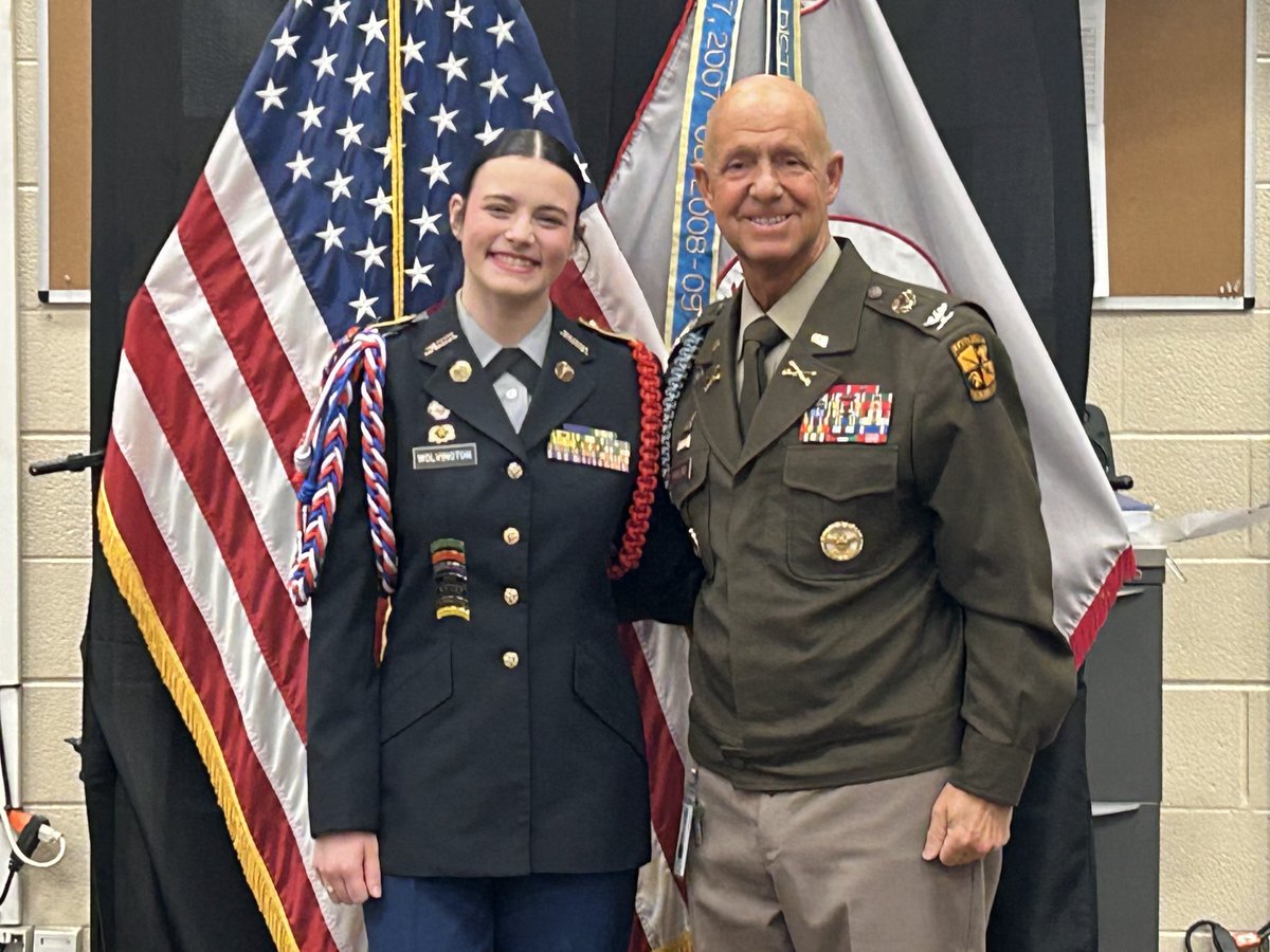 BlazeJROTC's tweet image. Katie Wolvington is officially our new Brigade Commander, and we couldn’t be more proud!