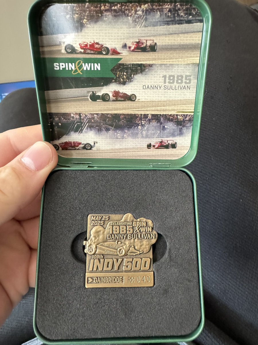 tysonlosness's tweet photo. @TSA can I carry on my Indy 500 pin? https://t.co/t31McAVD58