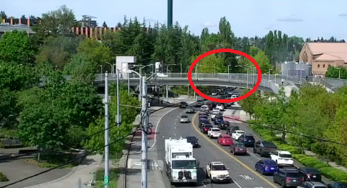 Tín hiệu nhấp nháy trên Montlake Blvd NE tại NE