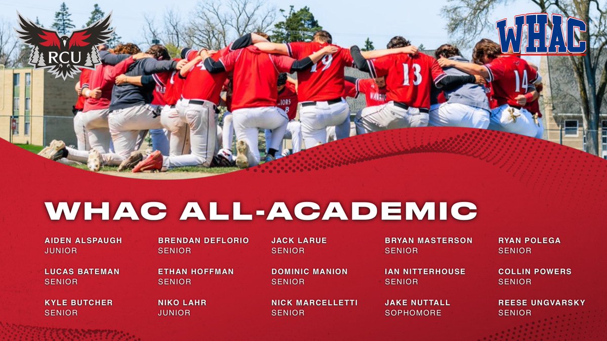 📚 ALL-ACADEMIC 📚

Congratulations to our 16 student-athletes on collecting WHAC All-Academic honors!