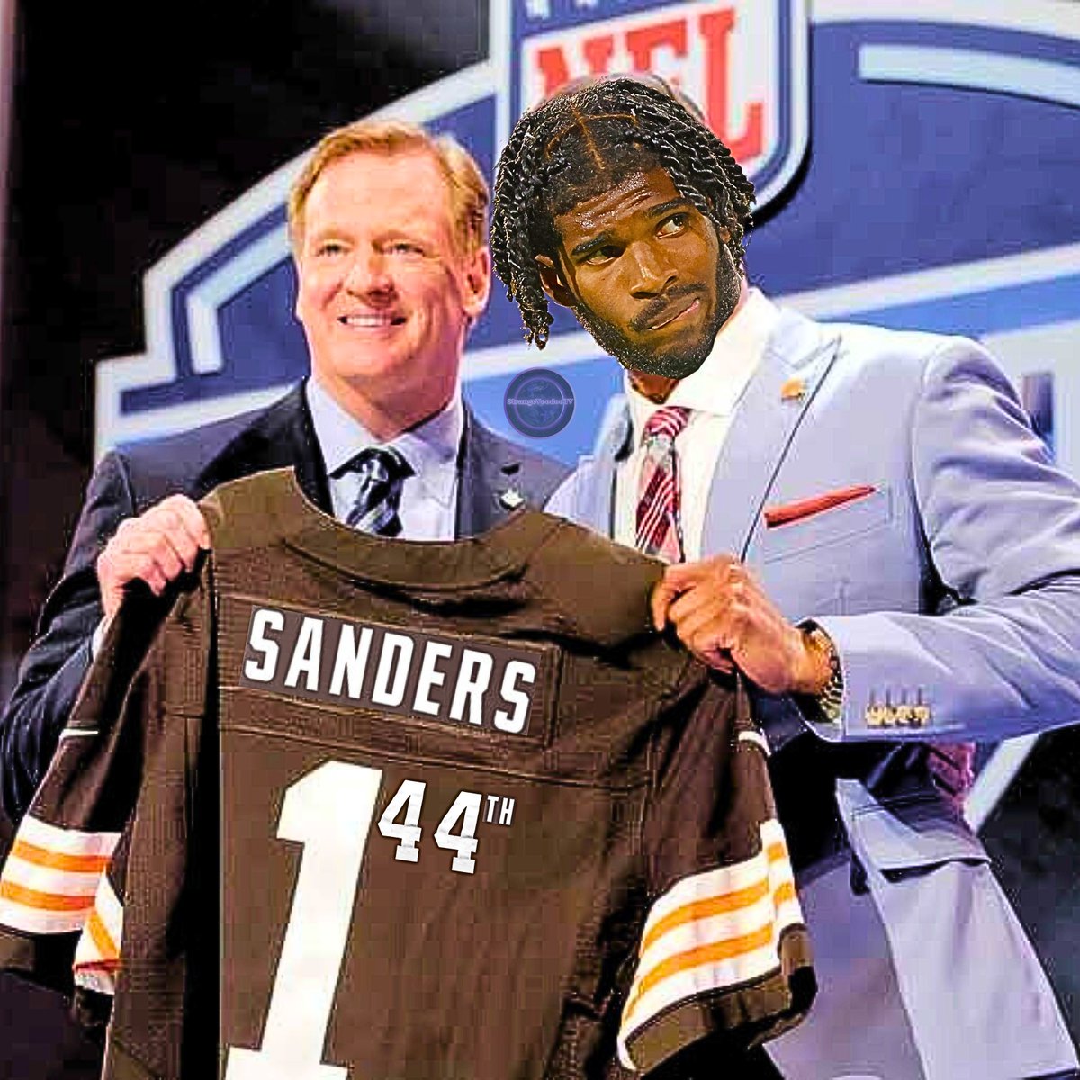 A Suggested Shedeur Sanders Meme I Made.
How Do You Think He'll Do In The NFL?

My Thoughts:
I Like The Positive Approach He's Had Since The Drop, Even With An Awful Prank Call. Honestly, If There's Any QB With A Strong Enough Mind &amp; Willpower To Change The Culture, It's Shedeur.