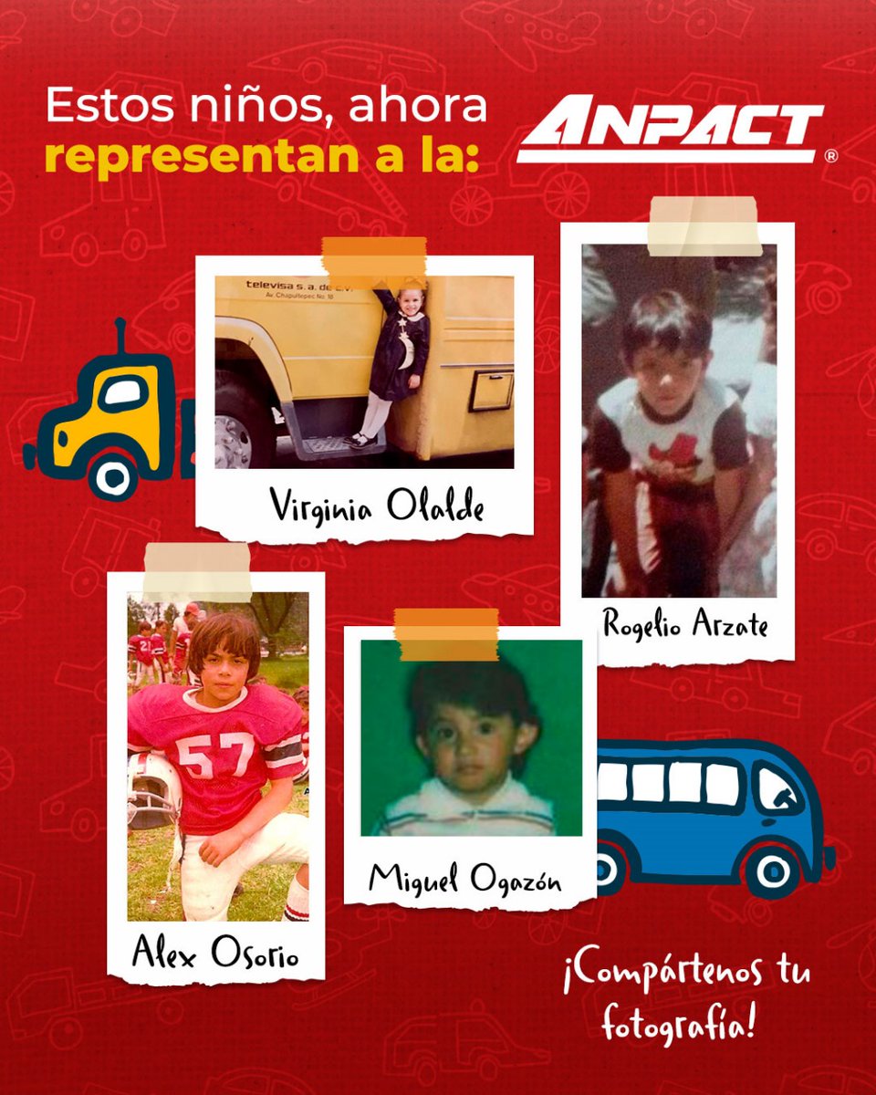 🎉 En #DíaDeLaNiñez, en ANPACT recordamos que todos empezamos soñando en grande.
Hoy compartimos las fotos de infancia de nuestros líderes.
👶🚌 ¿Y tú? Súmate al recuerdo: comparte tu foto de cuando eras niñ@ y celebremos juntos.
#InfanciasQueInspiran #DíaDelNiño