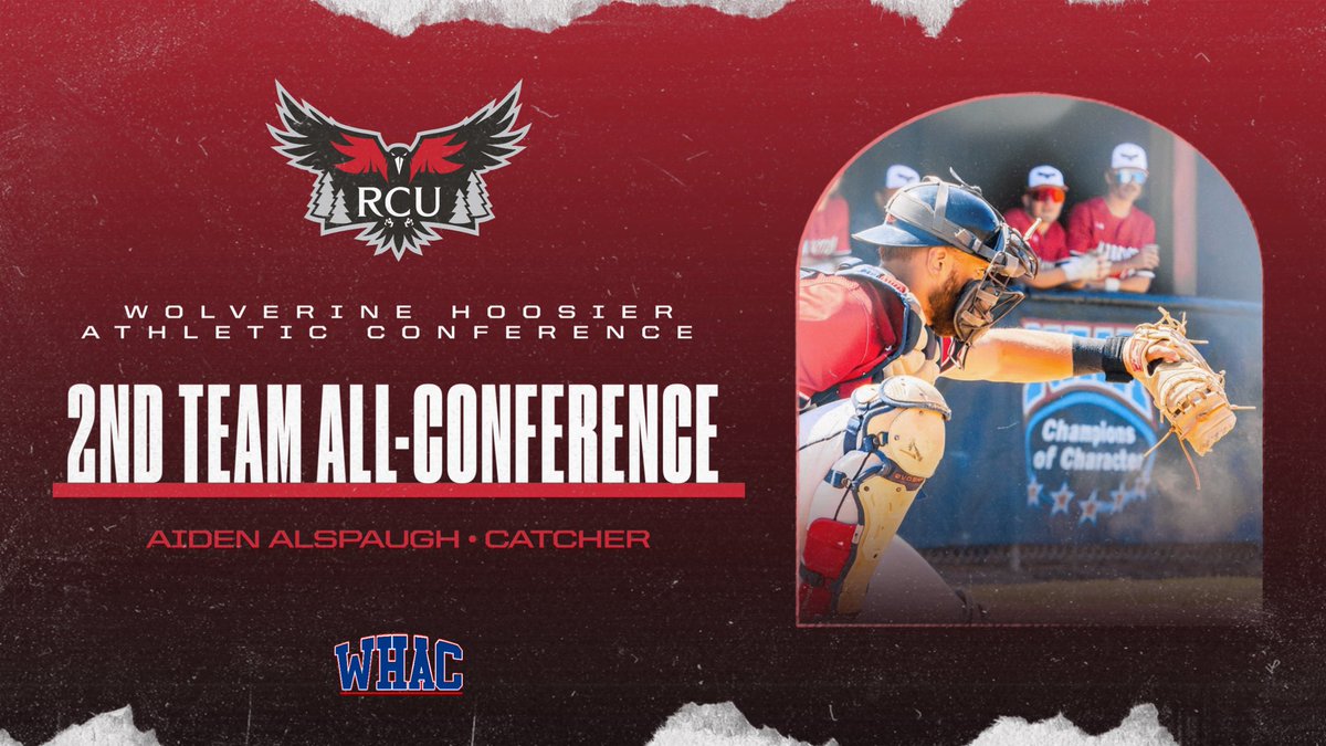 ⚾️ ALL-CONFERENCE ⚾️

Congratulations to Aiden Alspaugh for being selected to WHAC Second Team All-Conference at catcher!