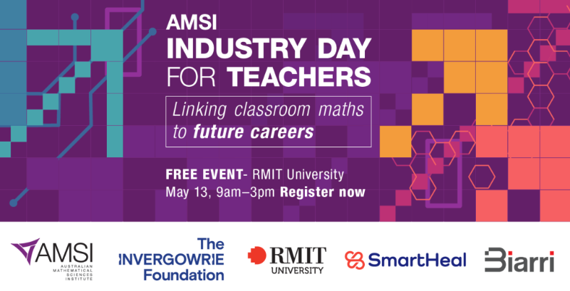 Australian Mathematical Sciences Institute (AMSI) (@discoveramsi) on Twitter photo ⏳ Last chance to register for AMSI Industry Day for Teachers, featuring a <a href="/Telstra/">Telstra</a> site visit!
Hear from <a href="/RMIT/">RMIT University</a> alumni #MabelChen, #SantoshKaur (Founder and CEO, Smart Heal) & #DaveScerri (CEO <a href="/biarri/">Biarri</a>).
📍 <a href="/RMIT/">RMIT University</a> on Tue 13 May.
👉 Register now: amsi.org.au/amsi-industry-… ⏳ Last chance to register for AMSI Industry Day for Teachers, featuring a <a href="/Telstra/">Telstra</a> site visit!
Hear from <a href="/RMIT/">RMIT University</a> alumni #MabelChen, #SantoshKaur (Founder and CEO, Smart Heal) & #DaveScerri (CEO <a href="/biarri/">Biarri</a>).
📍 <a href="/RMIT/">RMIT University</a> on Tue 13 May.
👉 Register now: amsi.org.au/amsi-industry-…