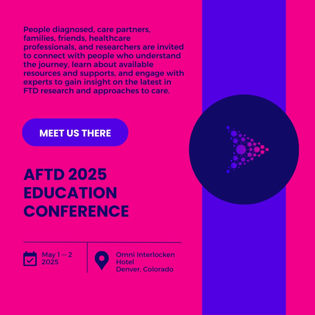 Progranulin Information Navigator (@progranulin_nav) on Twitter photo Heading to #AFTD2025?
<a href="/progranulin_nav/">Progranulin Information Navigator</a> will be exhibiting there. Stop by our booth! We’re here to answer your questions about #GeneticTesting, #clinicalresearch opportunities, and #FTDSupport for the #FTDCommunity.
📲Get event info: theaftd.org/education-conf…
#FTDSupport #FTD Heading to #AFTD2025?
<a href="/progranulin_nav/">Progranulin Information Navigator</a> will be exhibiting there. Stop by our booth! We’re here to answer your questions about #GeneticTesting, #clinicalresearch opportunities, and #FTDSupport for the #FTDCommunity.
📲Get event info: theaftd.org/education-conf…
#FTDSupport #FTD
