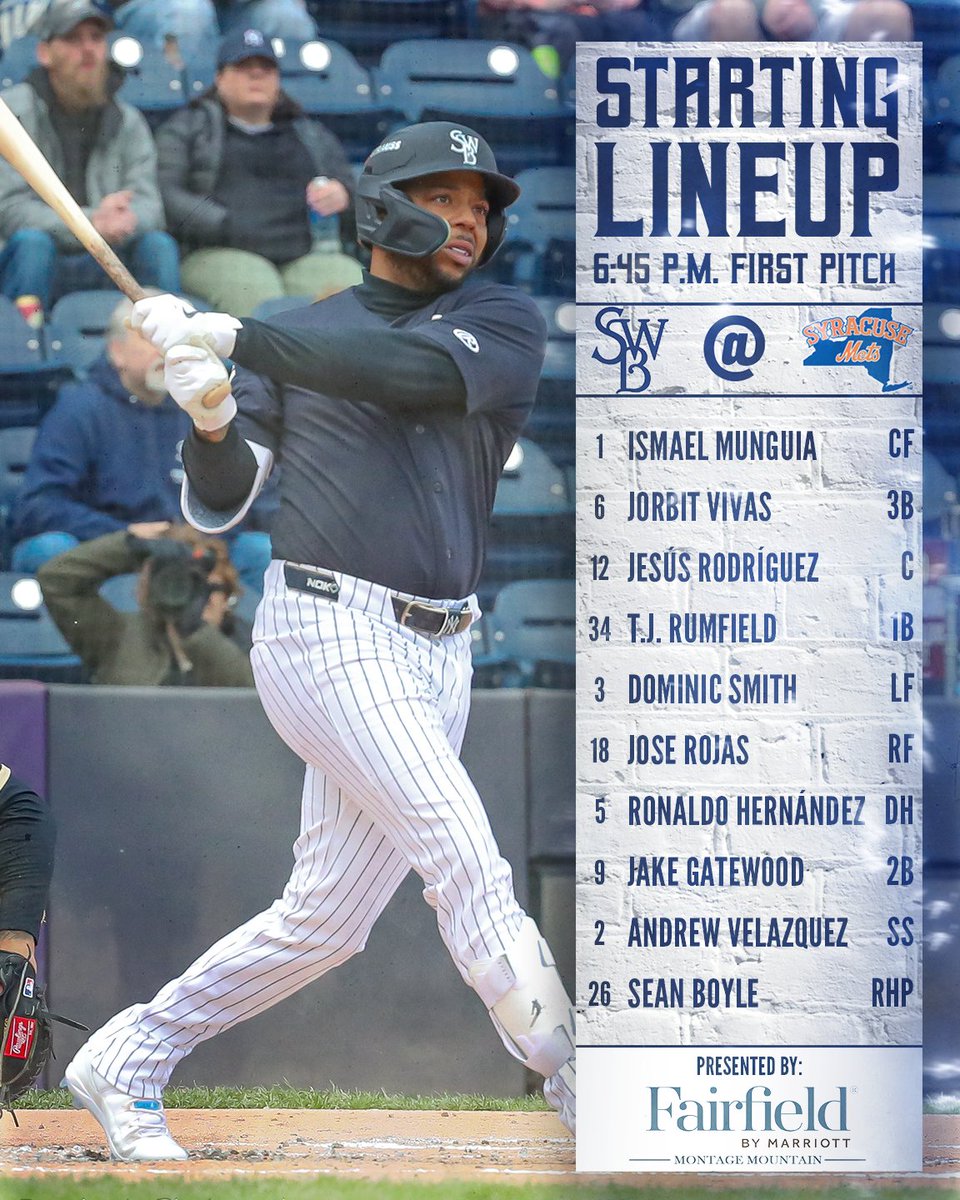 Going for ✌️

🎙️ Catch <a href="/amarco_16/">Adam Marco</a> on the call on <a href="/Fuzz_961/">Fuzz 96.1</a> | loom.ly/MNbUfK8
📺 MiLB.TV

Tonight's second lineup is presented by <a href="/FairfieldHotels/">Fairfield by Marriott</a>.